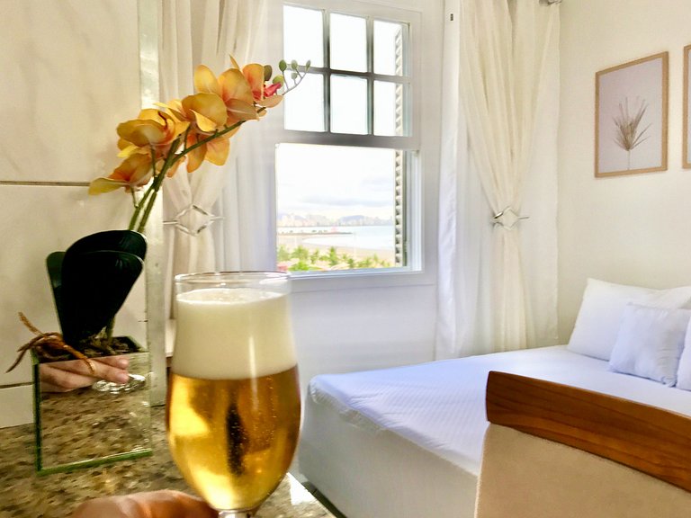 Vista Mar | Pé na Areia | Cama Queen | Enxoval