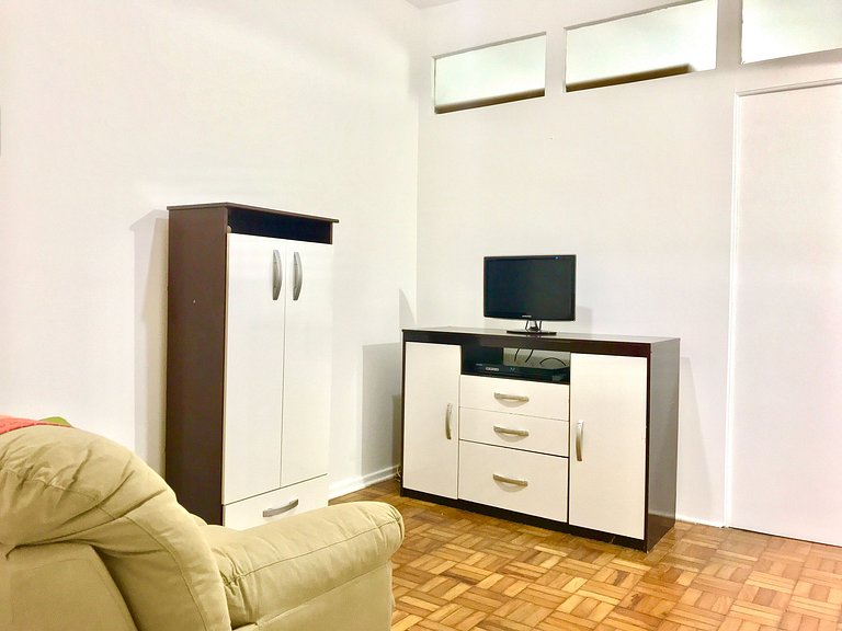 Centro de SV Frente praia com Garagem e Wi-Fi SCL