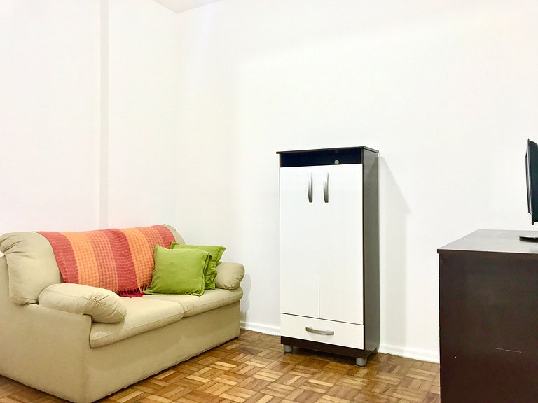 Centro de SV Frente praia com Garagem e Wi-Fi SCL