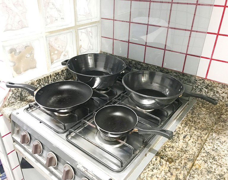 Centro de SV Frente praia com Garagem e Wi-Fi