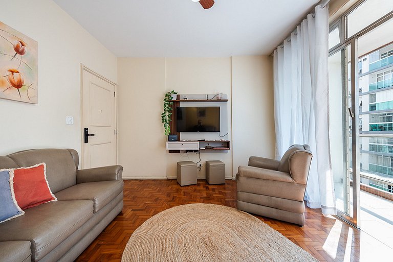 Vista Mar Gonzaga com Wi-Fi e Enxoval