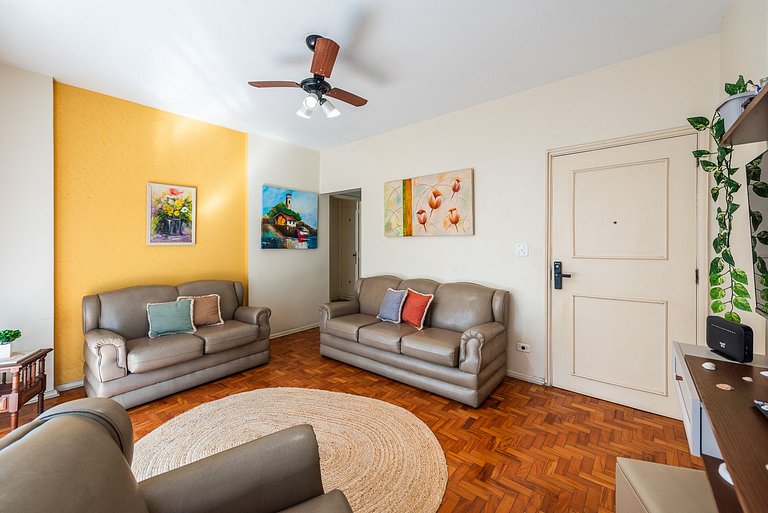 Vista Mar Gonzaga com Wi-Fi e Enxoval