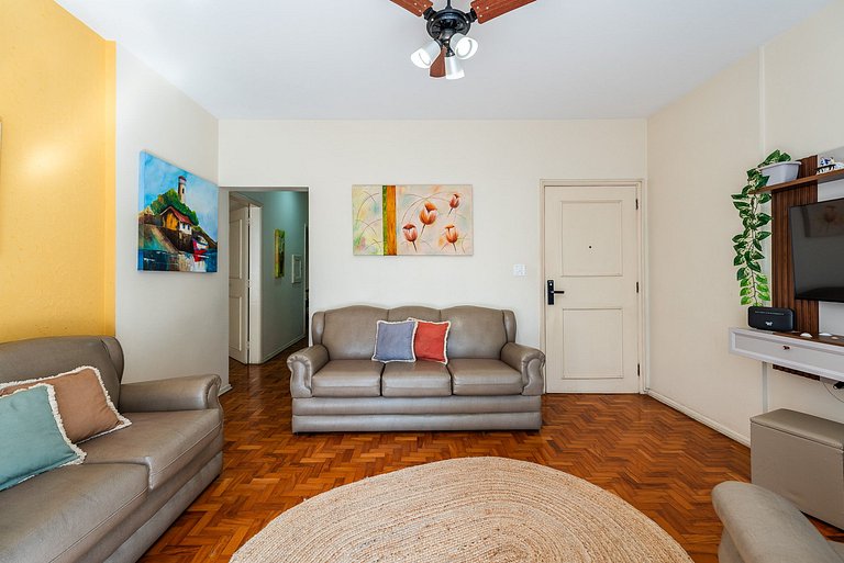 Vista Mar Gonzaga com Wi-Fi e Enxoval