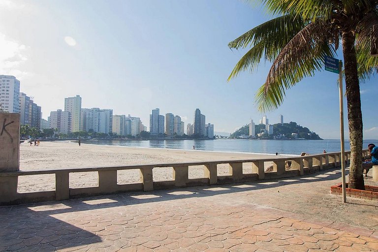 Centro de SV Frente praia com Garagem e Wi-Fi SCL