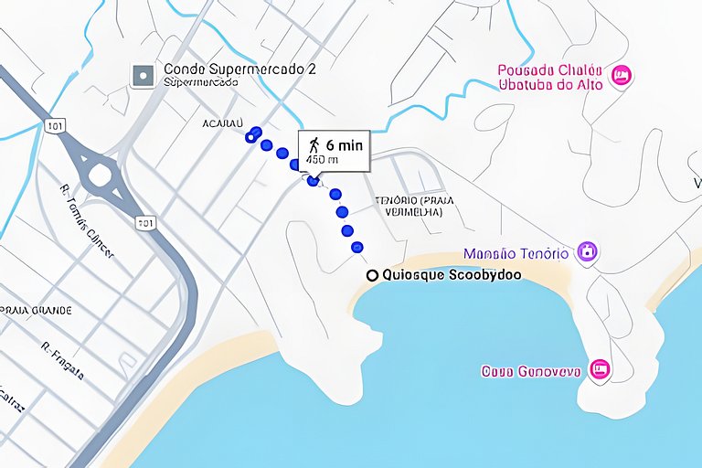 Praia Tenório (Praia Vermelha) Ubatuba UTM reserva