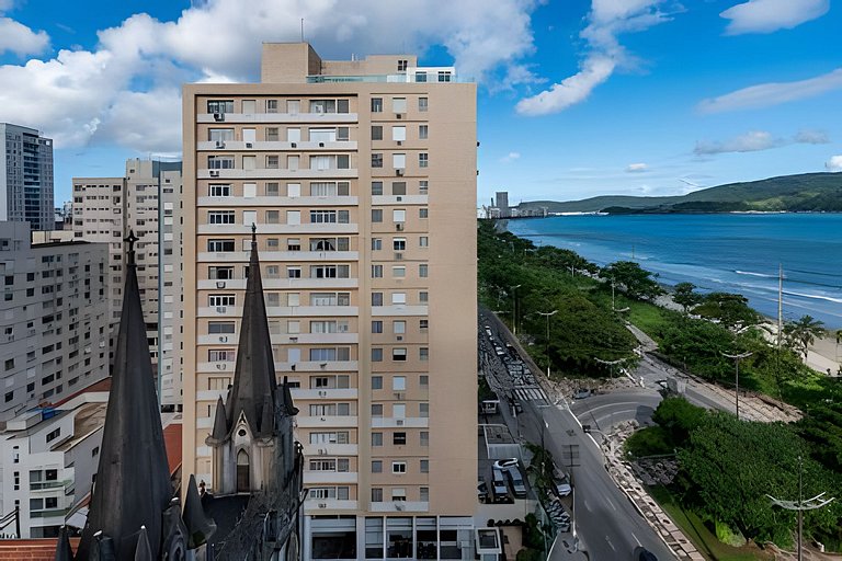 Vista Mar Garagem e Wi-Fi no Embaré SEVA