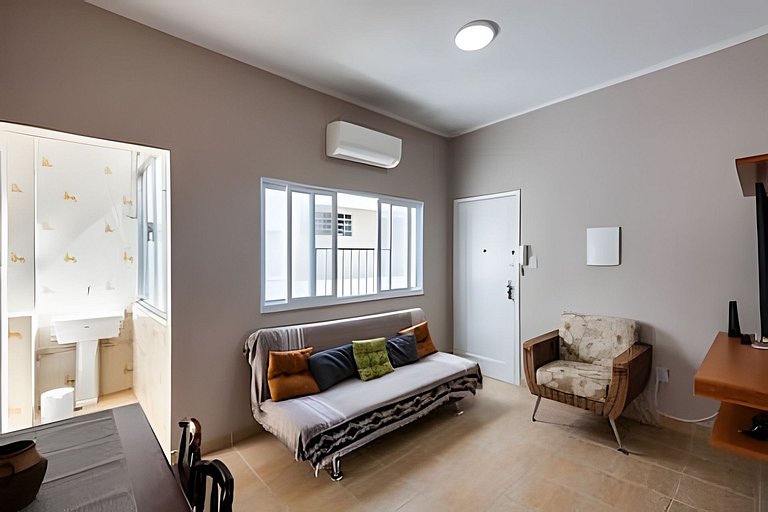 Aconchego e vista mar! Garagem, ar e wi-fi SEME