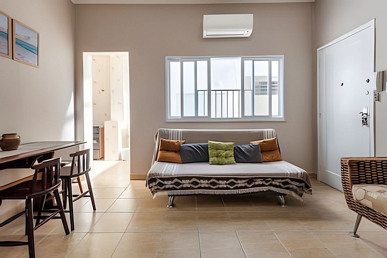 Aconchego e vista mar! Garagem, ar e wi-fi SEME